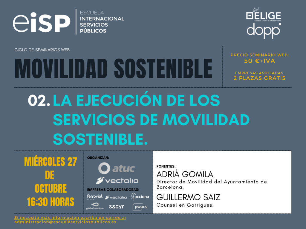 2 La ejecución de servicios en el ámbito de la movilidad sostenible